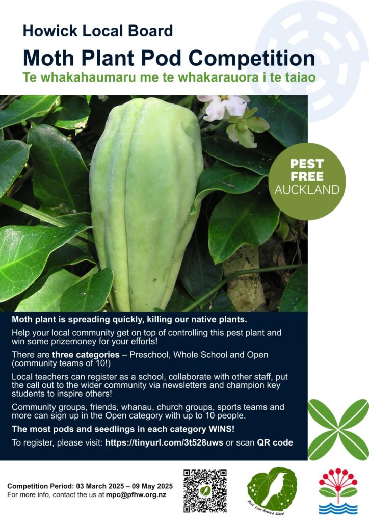 Howick's Moth Plant Pod Competition tile.