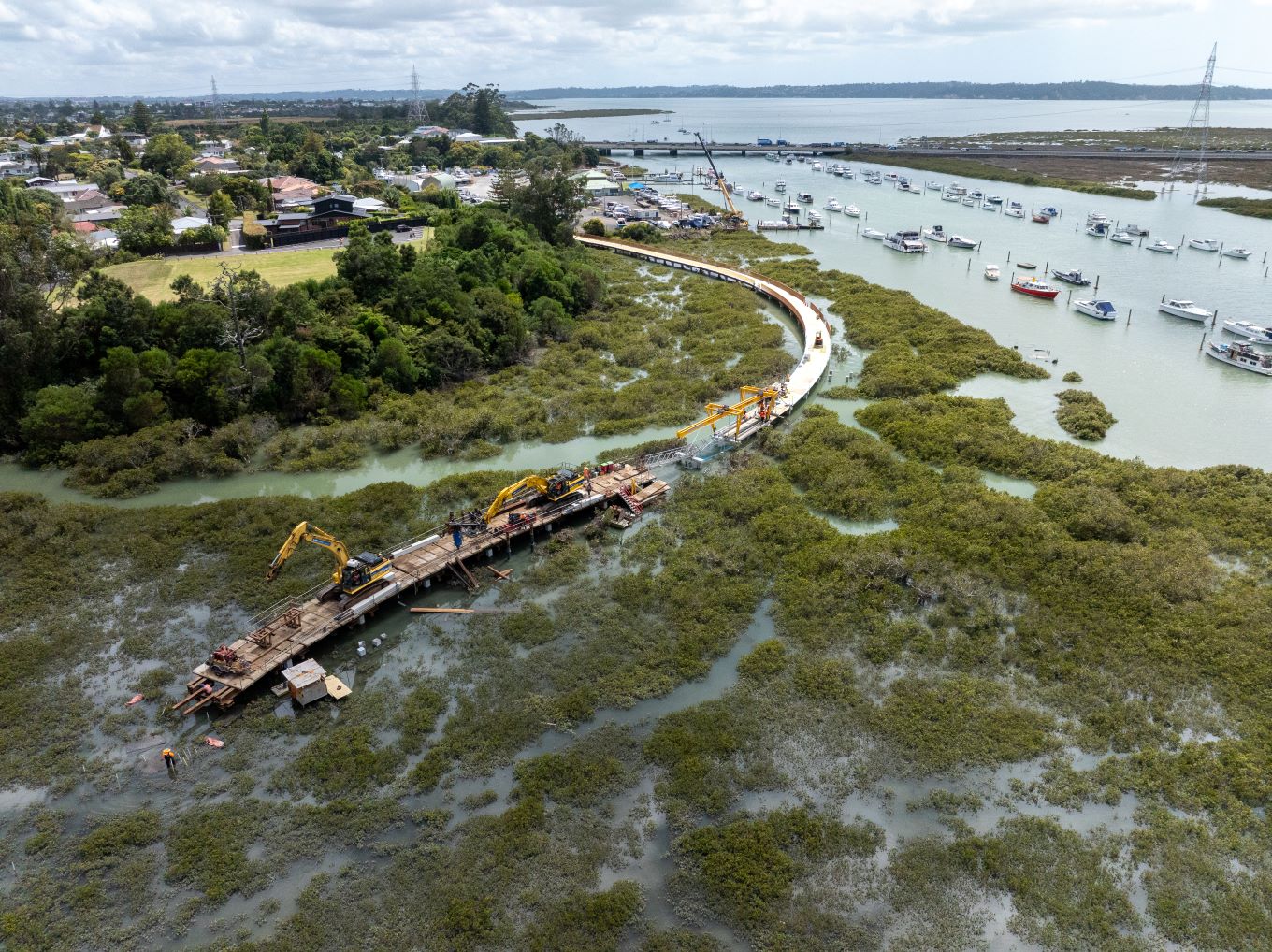 Building in the wetlands.