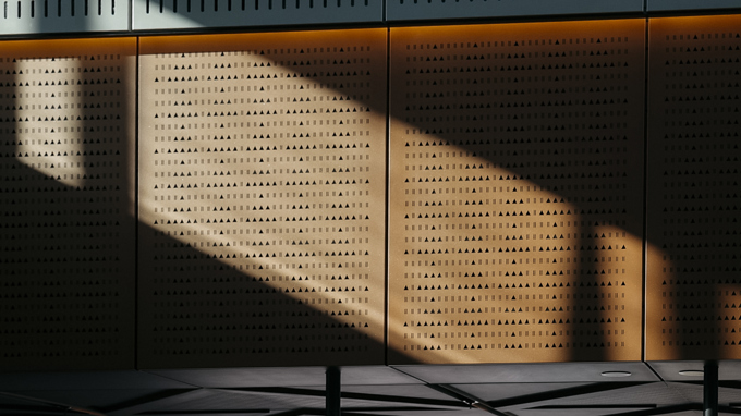 Traditional Māori pattern on the wall of the Maungawhau / Mt Eden Station