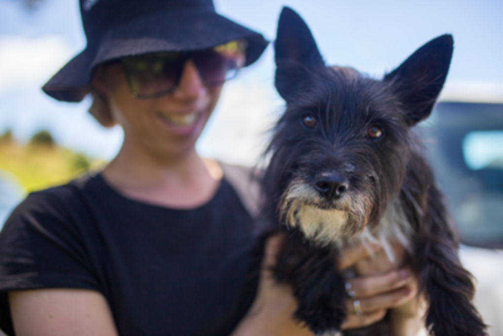Lady with her dog