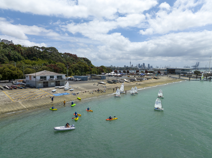 The Landing Tamaki Drive Aerial Shot