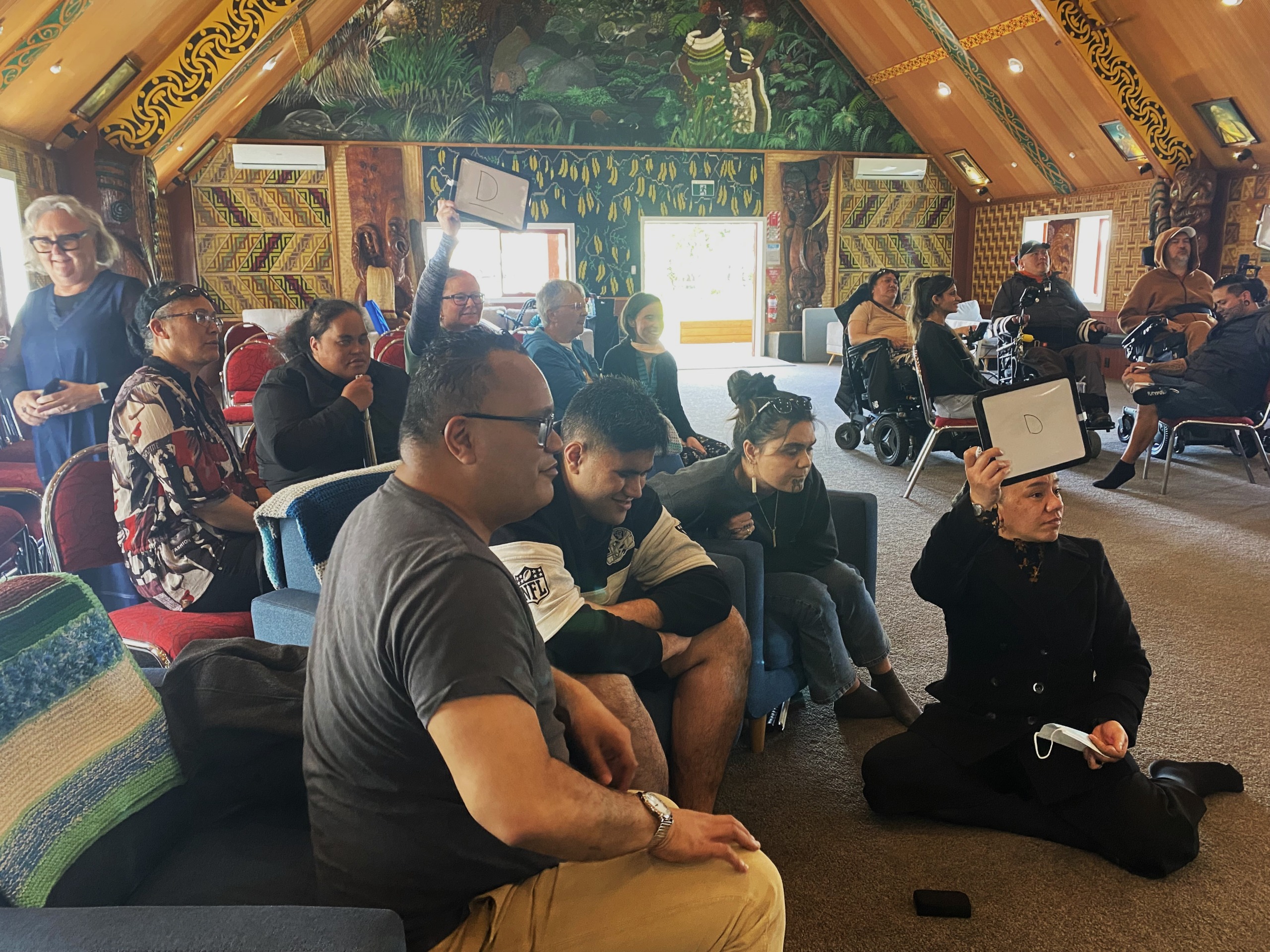 Local community at Marae.