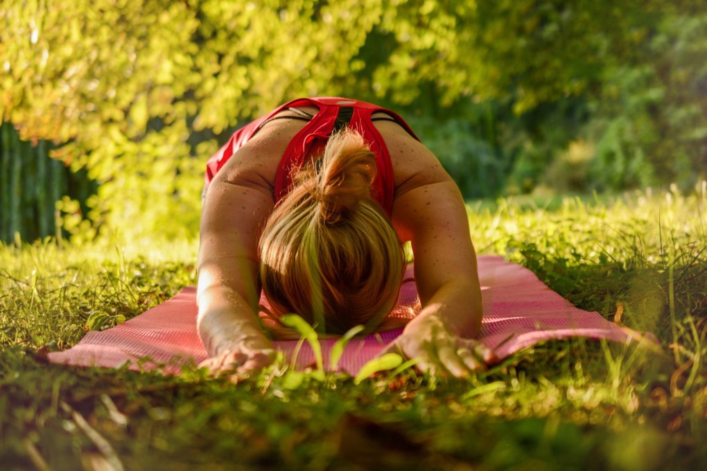A Women Doing Yoga