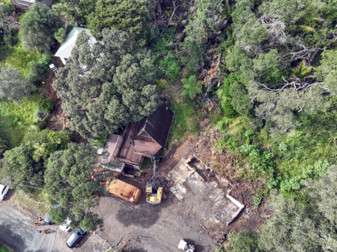 Auckland Council is removing or making safe buildings on high-risk properties it has purchased