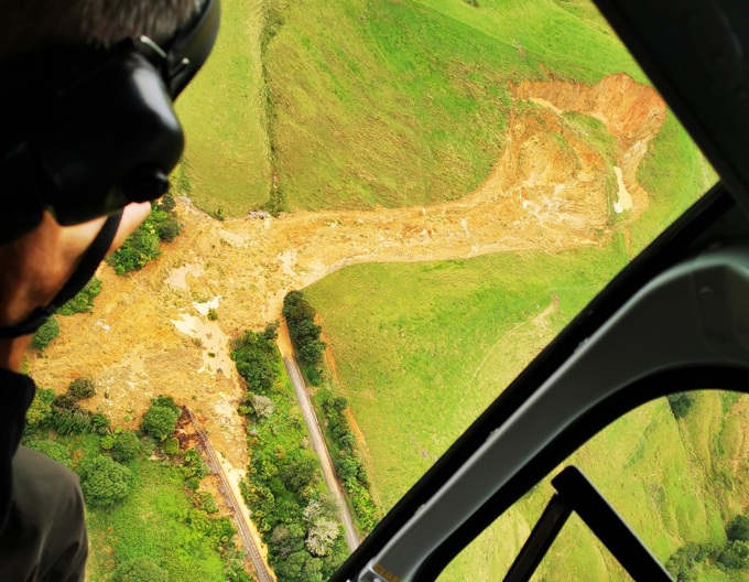 Landslide From Chopper
