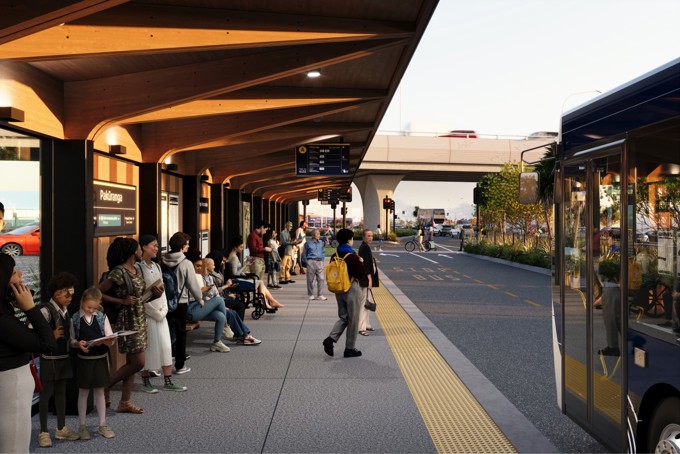 Eastern Busway Render Pakuranga Station