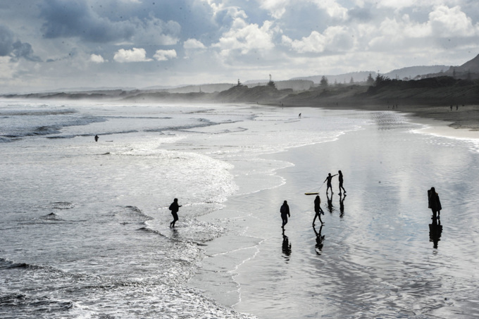 Muriwai beach in summer