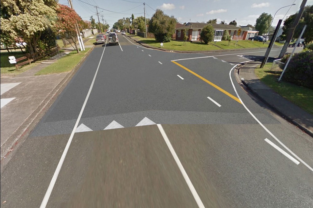 Raised intersection