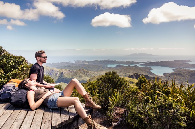 Taking A Break On The Aotea Track, Great Barrier Island 100910 (1)
