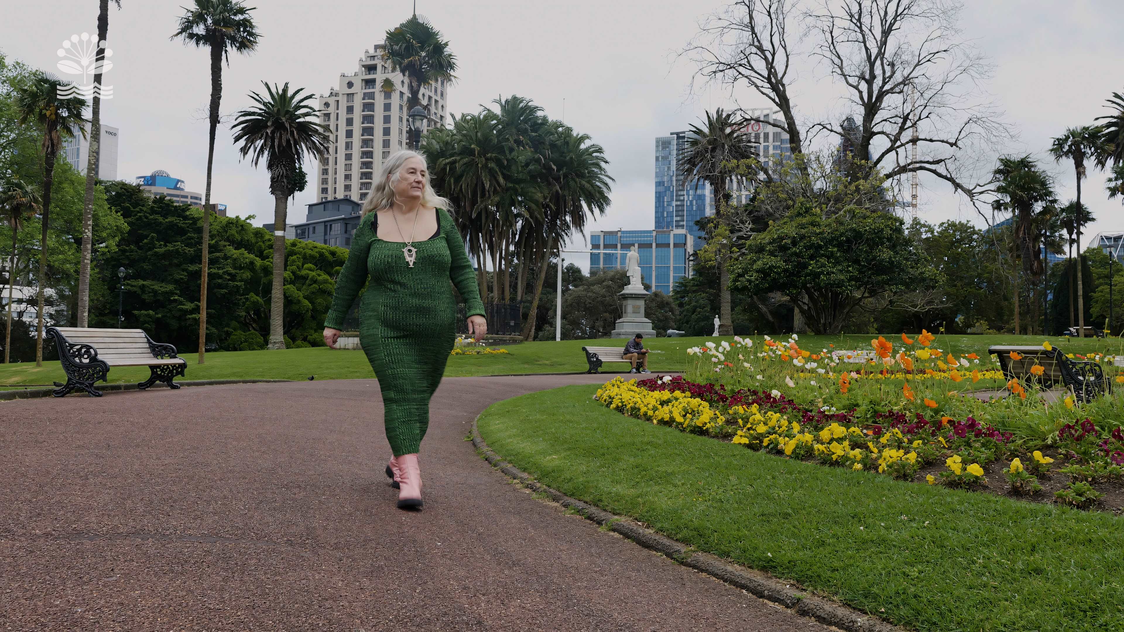 Barbara enjoying a peaceful walk in Albert Park.