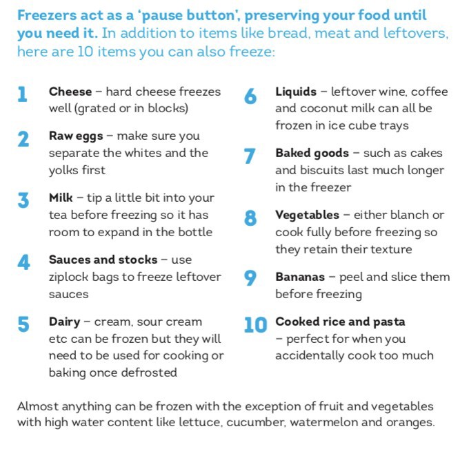 freezer food tips