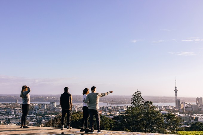 Group Look At View Of Auckland City (1)