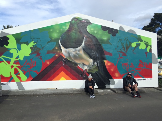 Kereru watching over Papakura treasures in new mural