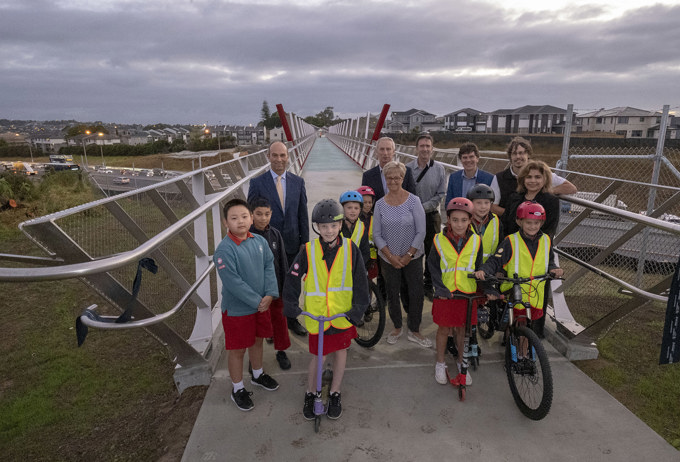Albany's new iconic walking and cycling bridge opens