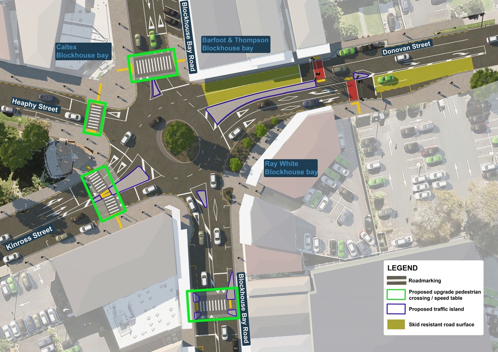 Blockhouse Bay roundabout safety proposal open for feedback