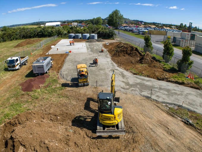 Groundwork on Watercare’s first permanent non-potable water tanker