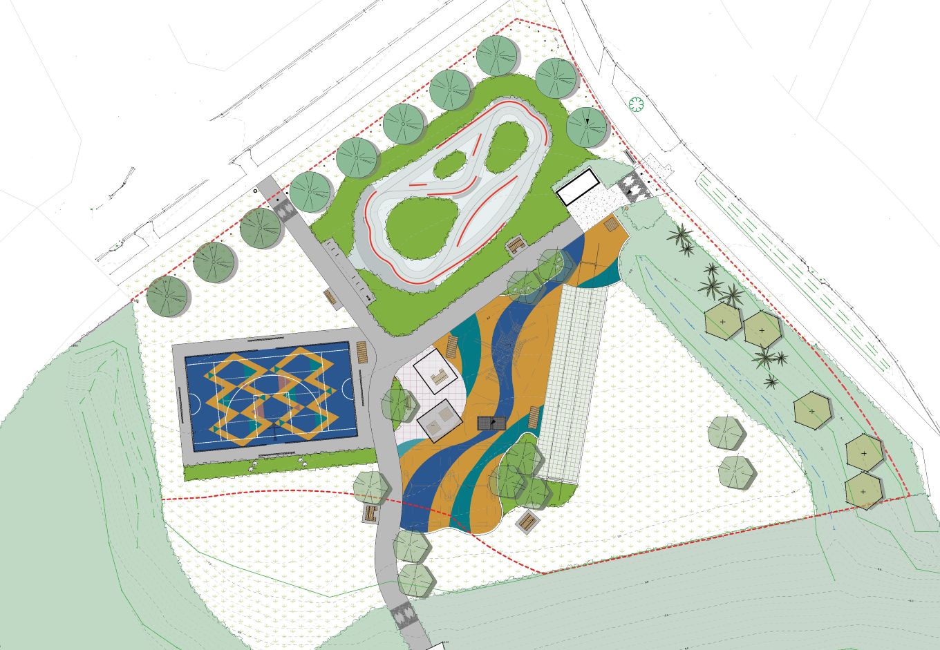 A proposed plan for Awaruaika youth park.