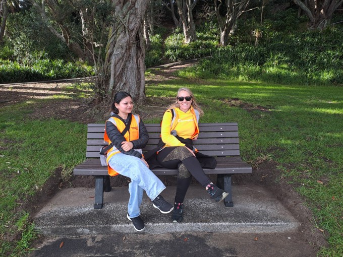 Two Ladies On A Park Bench