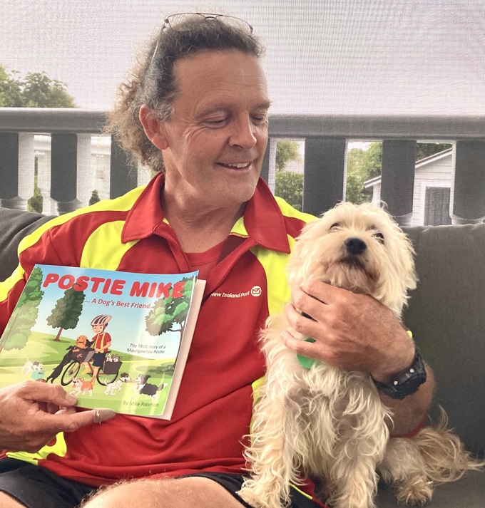 Postie Mike and dog