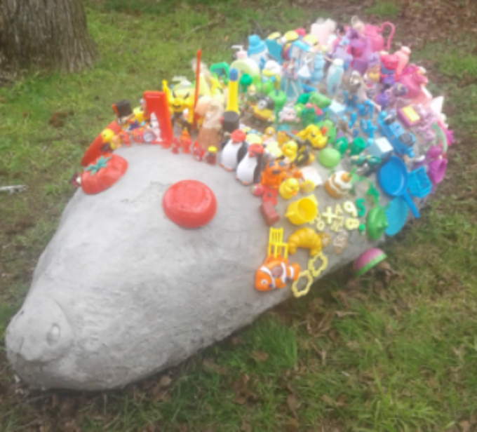 hedgehog with toys