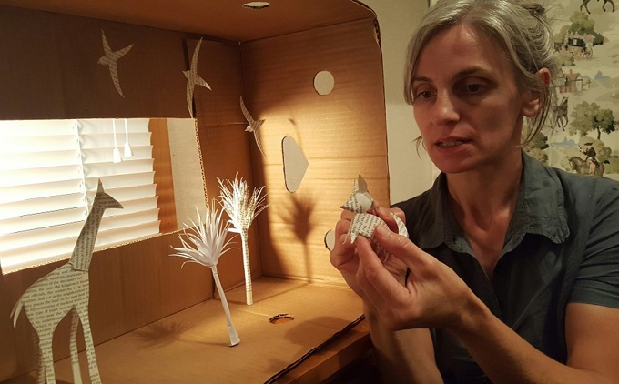 Theatre artist Kate Parker at work