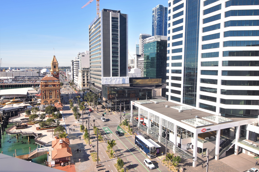 Downtown Daytime Aerial Shot