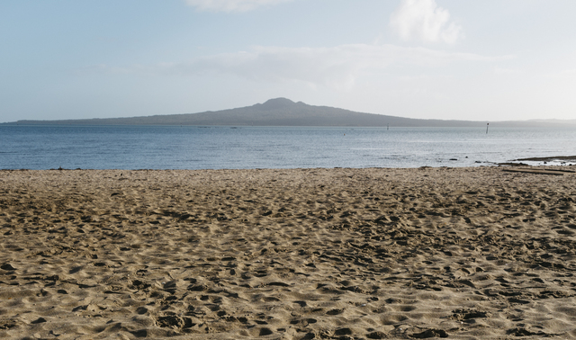 Rangitoto island from the oceanside. 