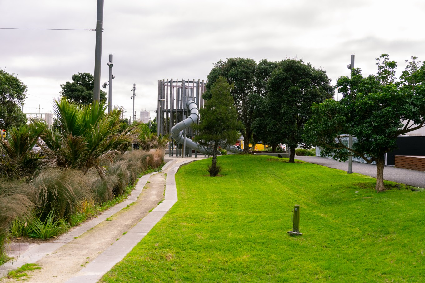 Amey Daldy Park with a playground in the background