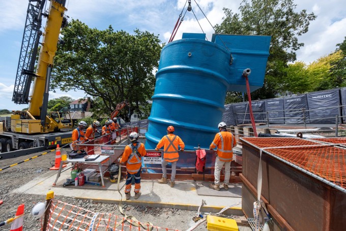 The Wastewater Pump Station Was Lifted In By Crane And Installed On The Same Day