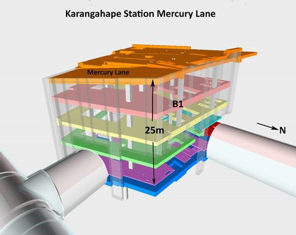CRL station taking shape below Auckland streets