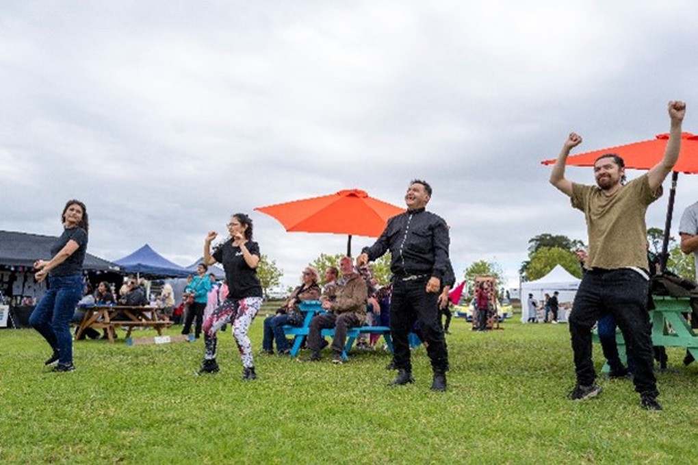 People at a local festival.