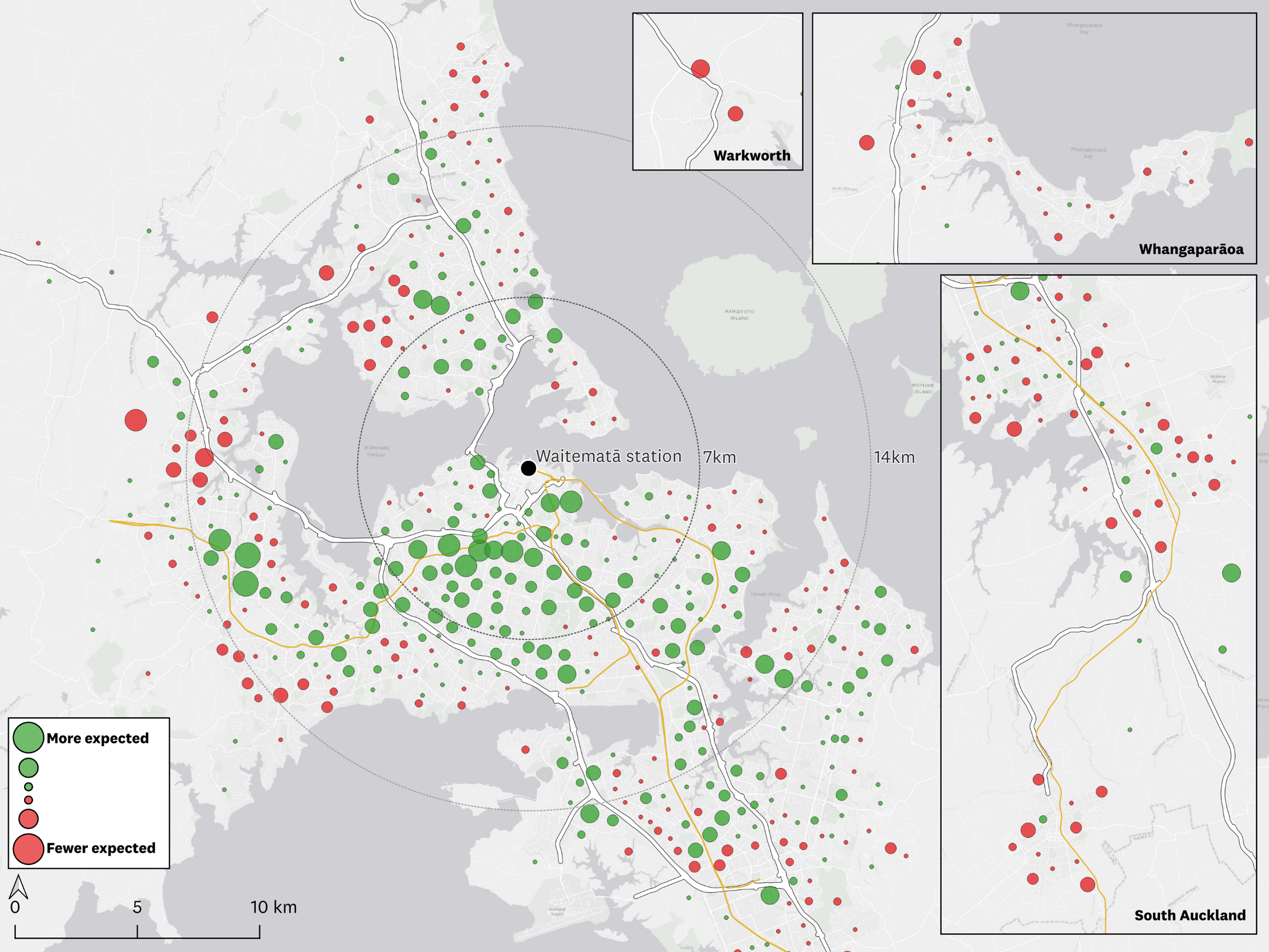 Graph showing new homes will be more concentrated near jobs and transport.