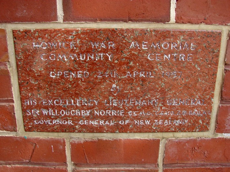 Brick war monument.