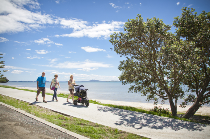 A walkway by the Omana Reserve in Maraetai.