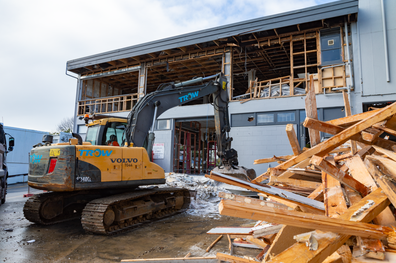 A deconstructed house. 