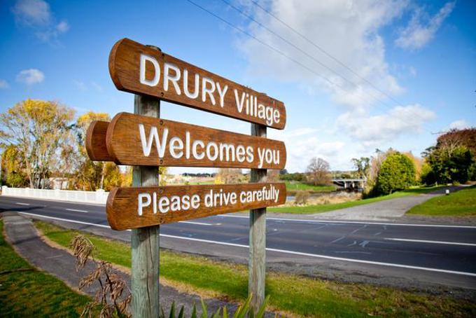 Drury town sign