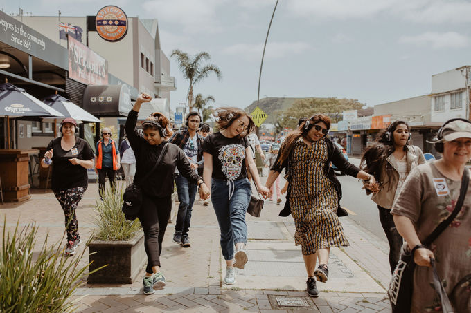 Silent disco turns Panmure town centre into a dance floor