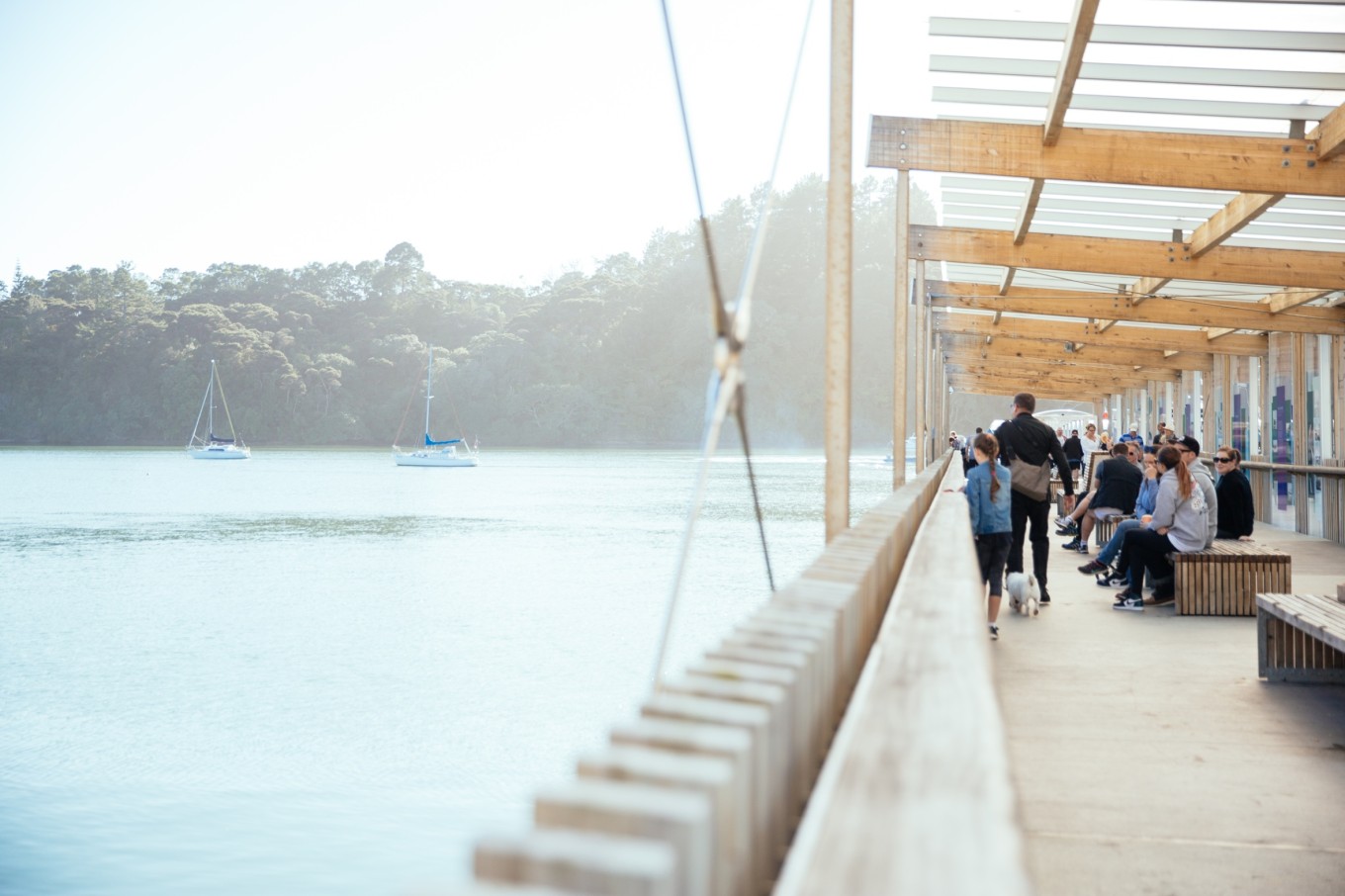 Hobsonville Point wharf.