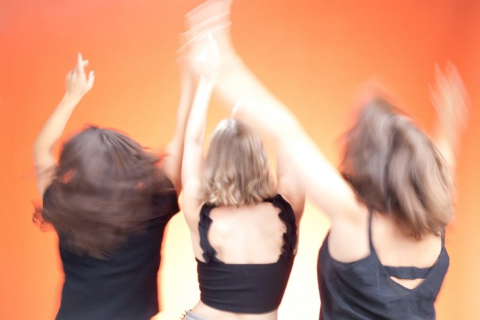 Blurred Image Of Dancing Girls
