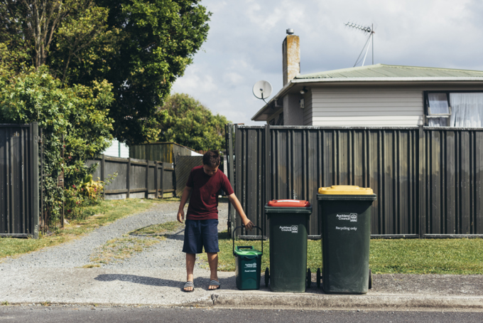 three bins at the kerb