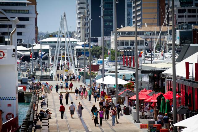 The viaduct at Wynyard Quarter.