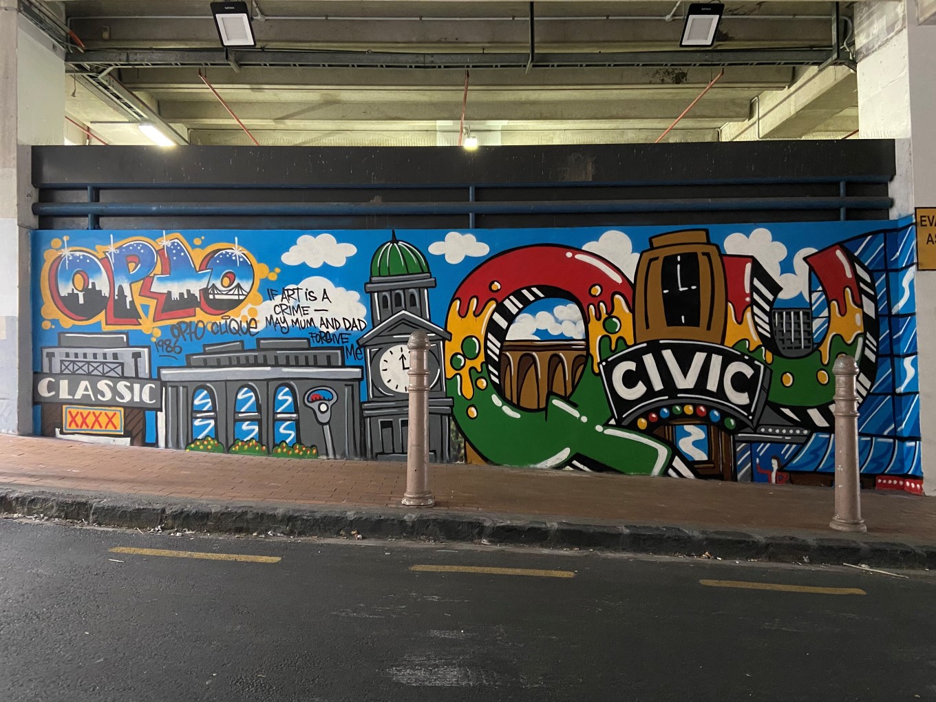 Retouched Otis Frizzell Mural.