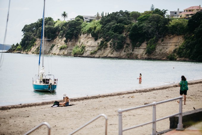 Future on the beach tile