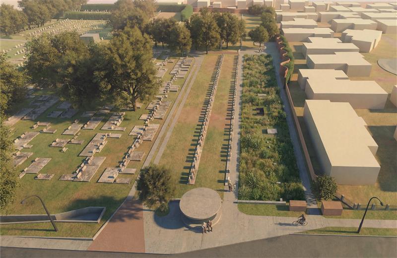 Concept drawing of Pukekohe Memorial Garden entrance from Ward Street.
