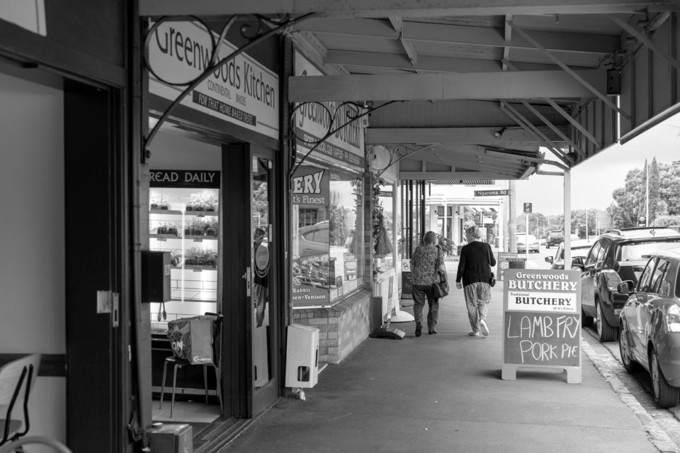 Greenwoods Corner Village B+W