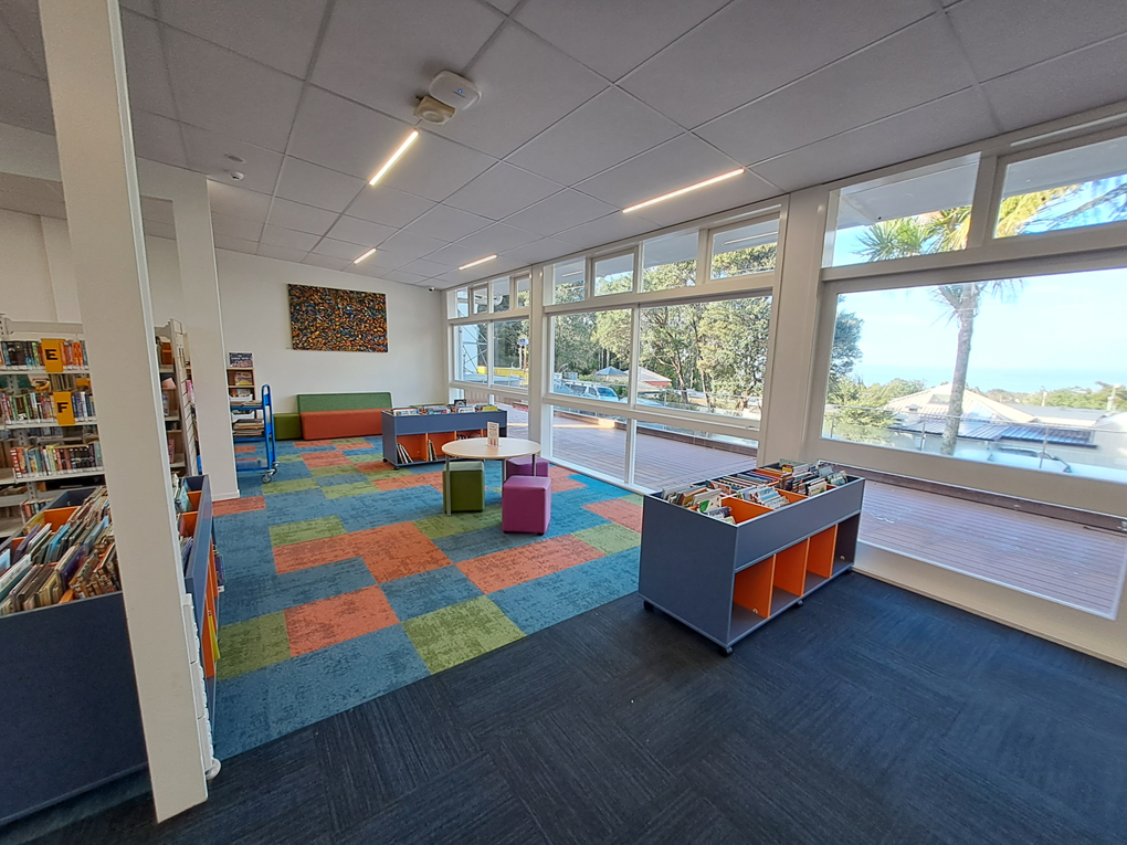 A children's section of a local library upgraded