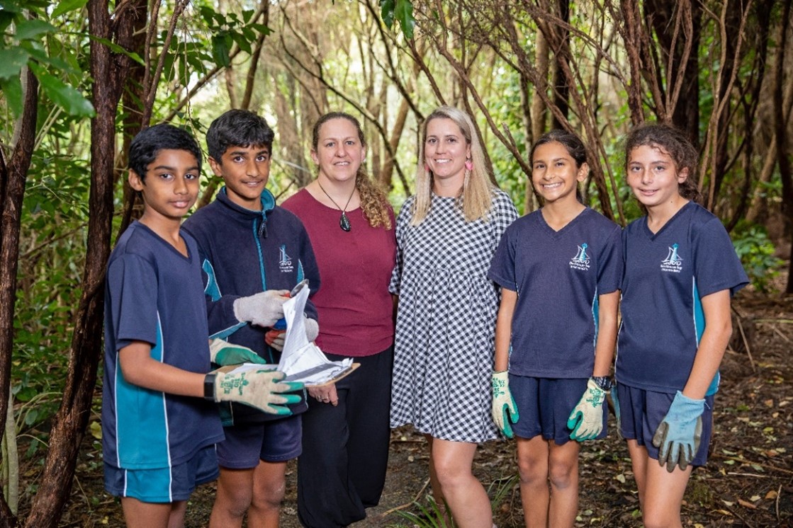 Teachers and students recording information