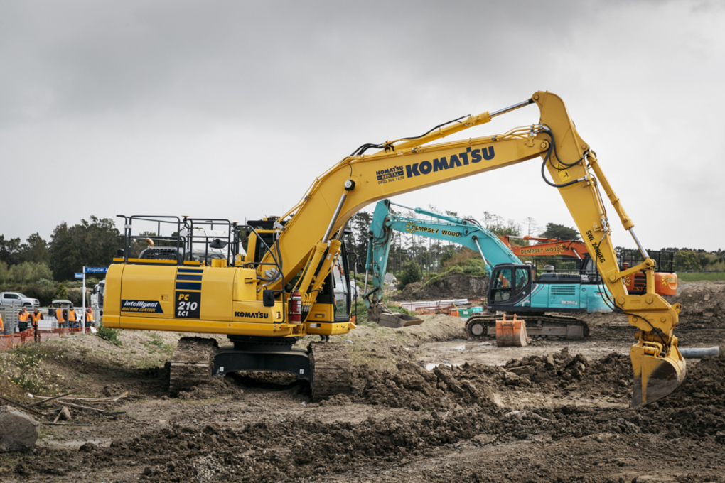 Digger on site