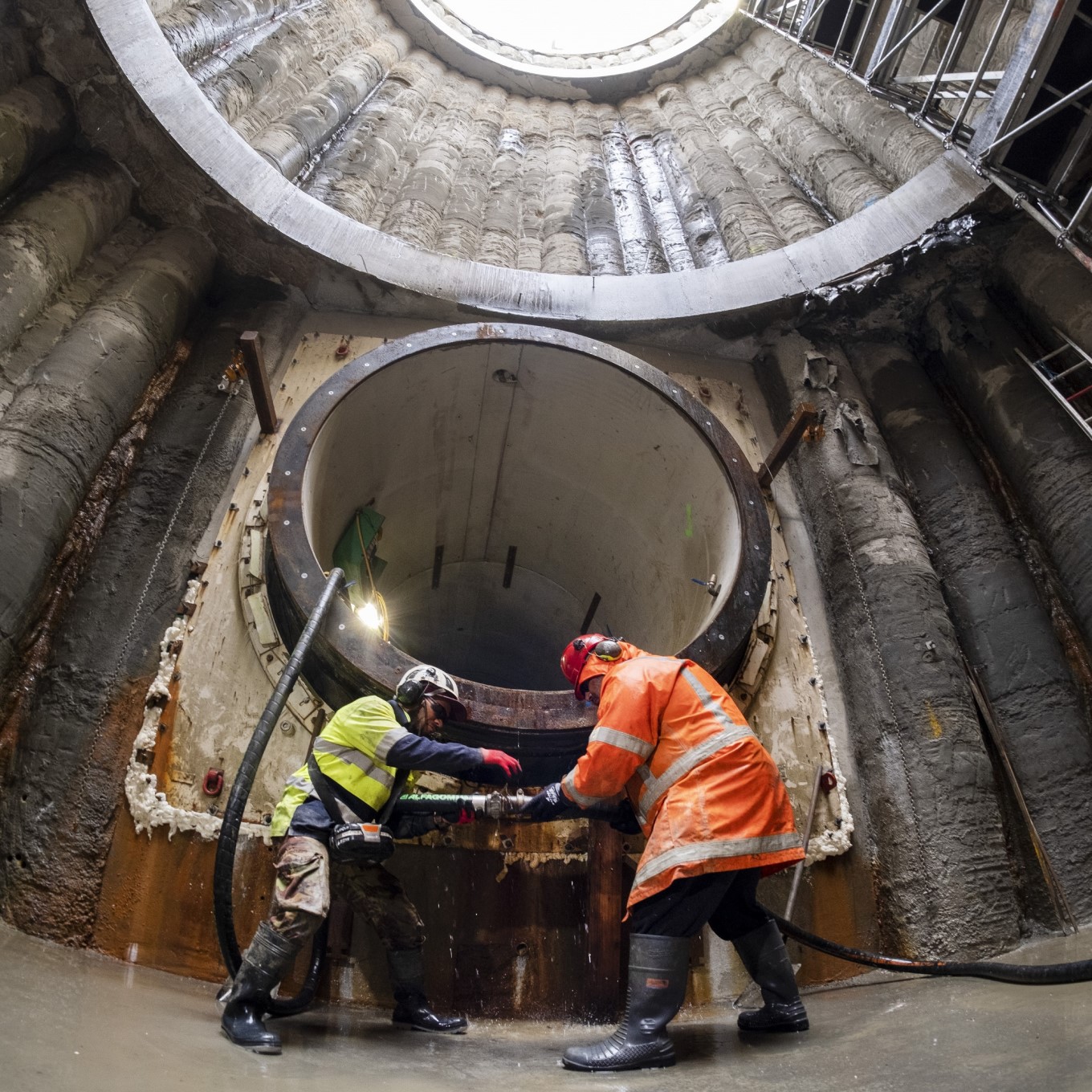 Tunneling Machine below Quay Street.