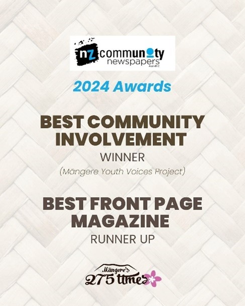 NZ Community Newspaper for Best Community Involvement.